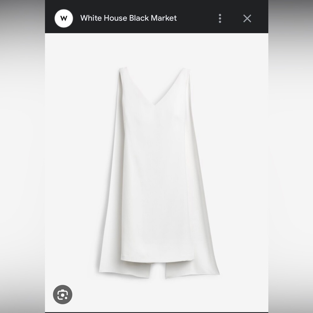 WHBM white cape dress